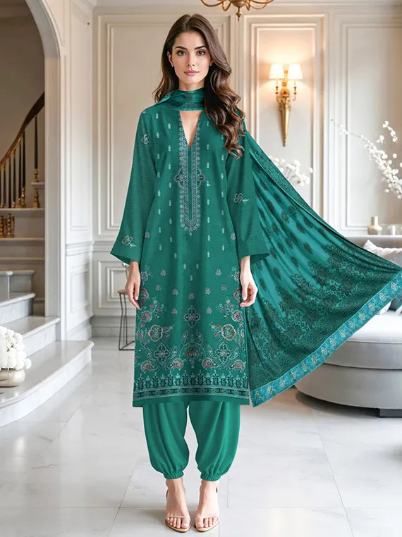 Jugni EMB Bana Dora Dhanak Collection 2025 By Hooriya Arts (D-01)