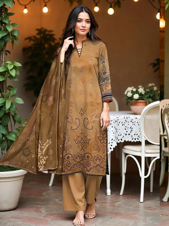 Jugni Embroidered Bana Doriya Viscose Collection 2025 by HA (D-08)
