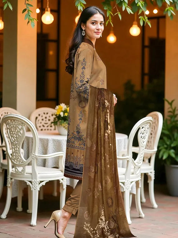 Jugni Embroidered Bana Doriya Viscose Collection 2025 by HA (D-08)