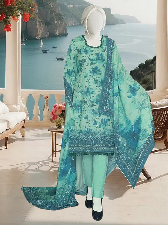 KHUSHBU by ABC Printed Peach Slub Collection 2025 (D-557)