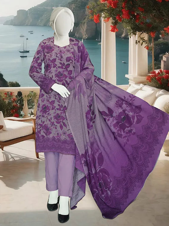 KHUSHBU by ABC Printed Peach Slub Collection 2025 (D-559)