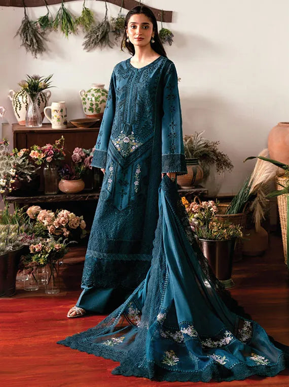 Kai Luxury Lawn Collection 2025 By Zoya & Fatima (01-ELIF)