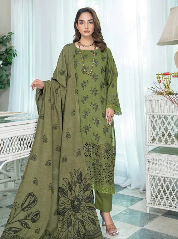 Kashaf Embroidered Slub Peach Collection 2025 by Riaz Arts (D-04)