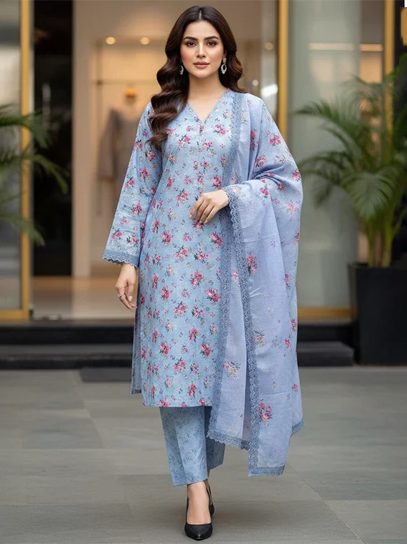 Kesrin Luxe Lawn Edit 2026 Vol-26DD09 (D-01)