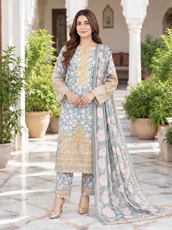 Khaddar Printed Unstitched Collection'26 Vol-01 (U4601SU-3PC-283)