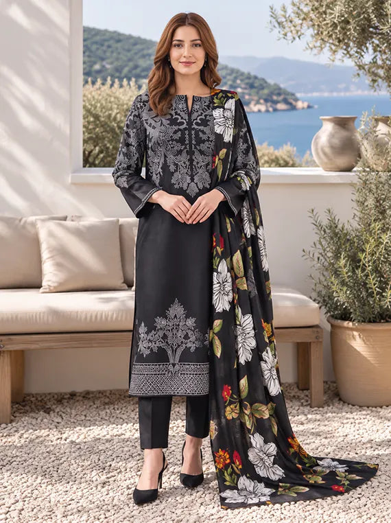 Khaddar Printed Unstitched Collection'26 Vol-01 (U4613SD-2PC-034)