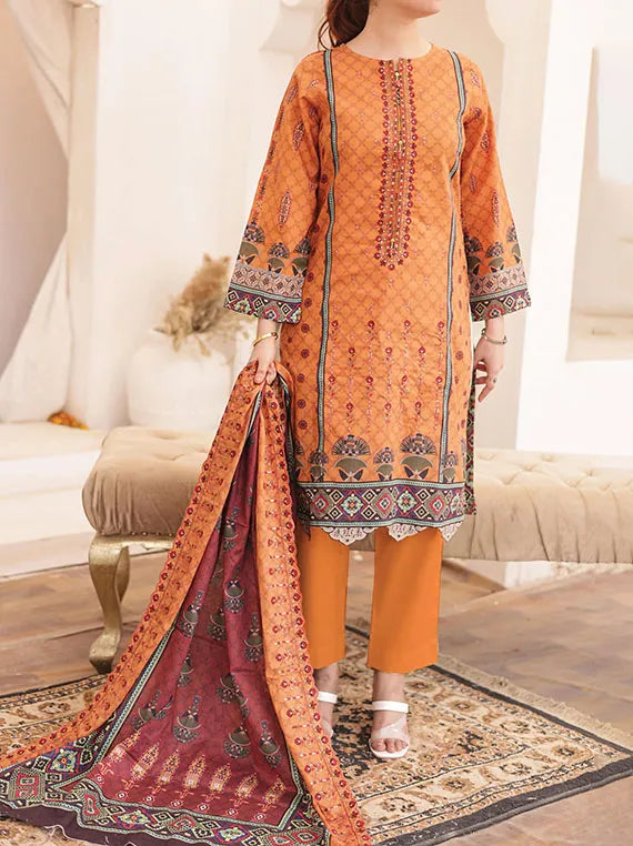 Kiran By Hafiz Textile Lawn Collection 2025 Vol-03 (D-07)