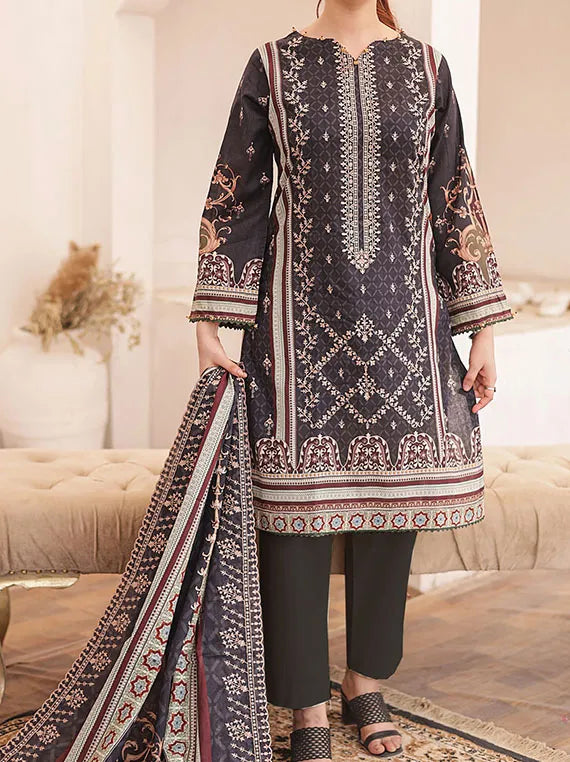 Kiran By Hafiz Textile Lawn Collection 2025 Vol-03 (D-08)