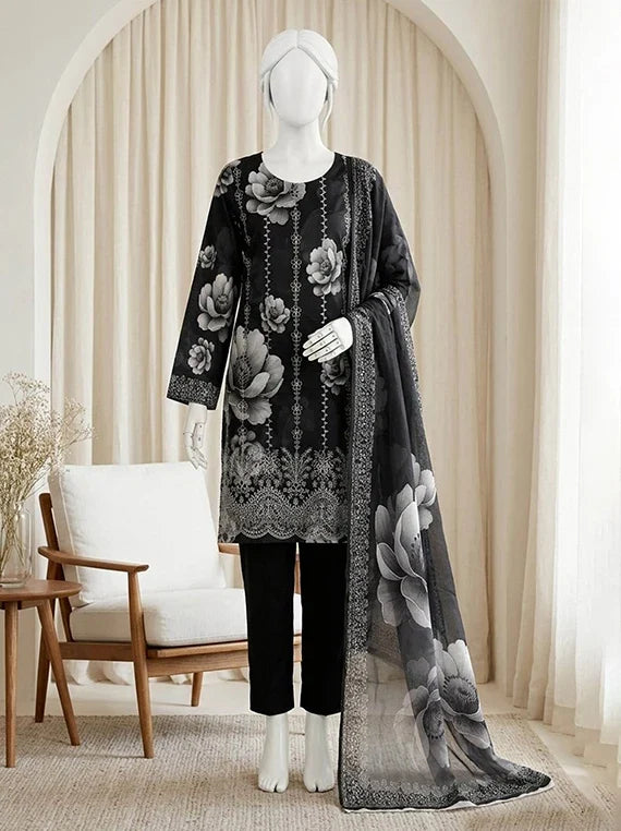 Kum Kum by ABC Embroidered Lawn Collection 2026 Vol-03 (D-01)