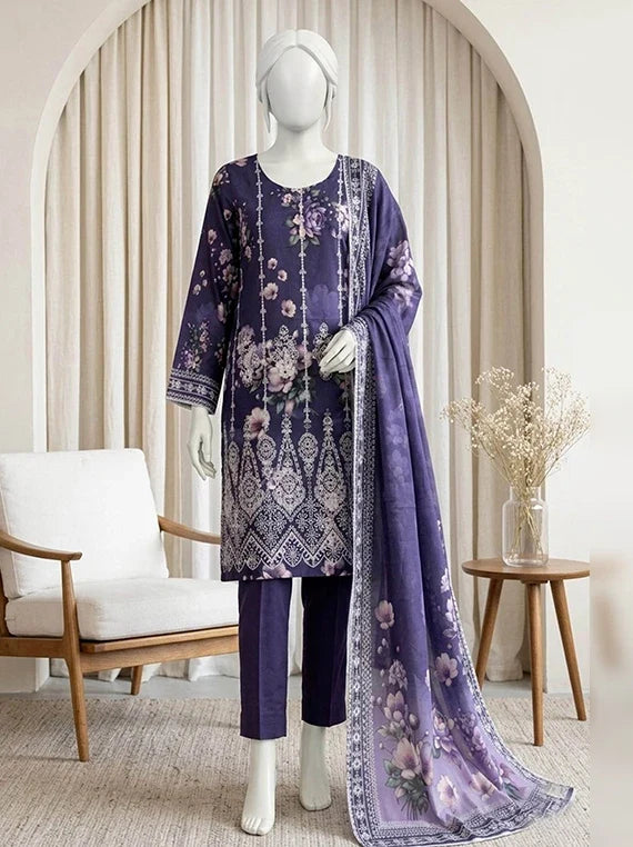 Kum Kum by ABC Embroidered Lawn Collection 2026 Vol-03 (D-08)