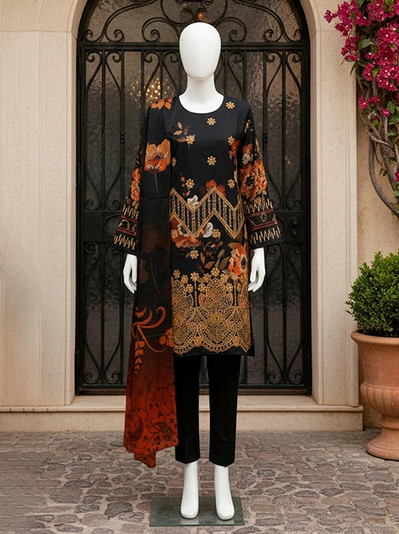 Kumkum Embroidered Lawn 2026 by ABC Vol-02 (D-03)