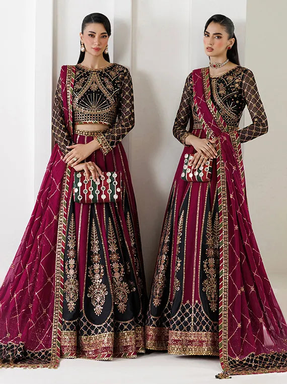 LA RUHE by Alizeh Unstitched Embroidered Chiffon 26 Vol-II (2265-Nevra)