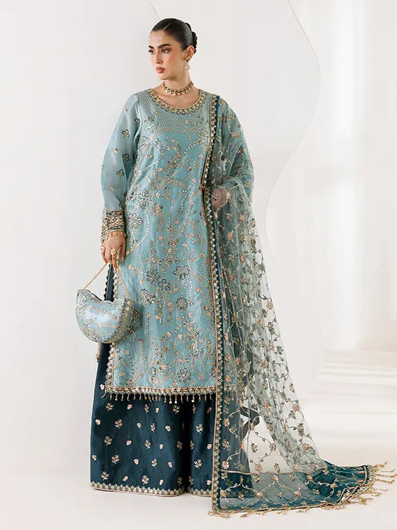 LA RUHE by Alizeh Unstitched Embroidered Chiffon 26 Vol-II (2266-Scotch)
