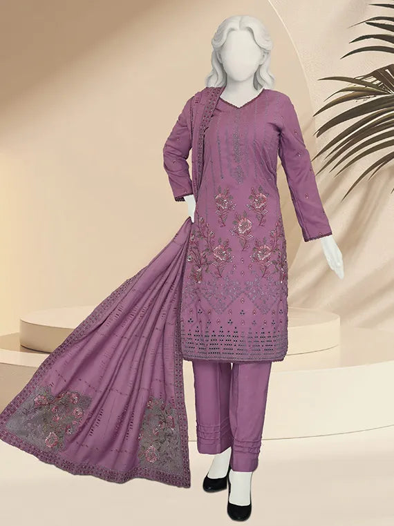 LALAZAR by ABC Embroidered Dhanak Collection 2025 (D-361)