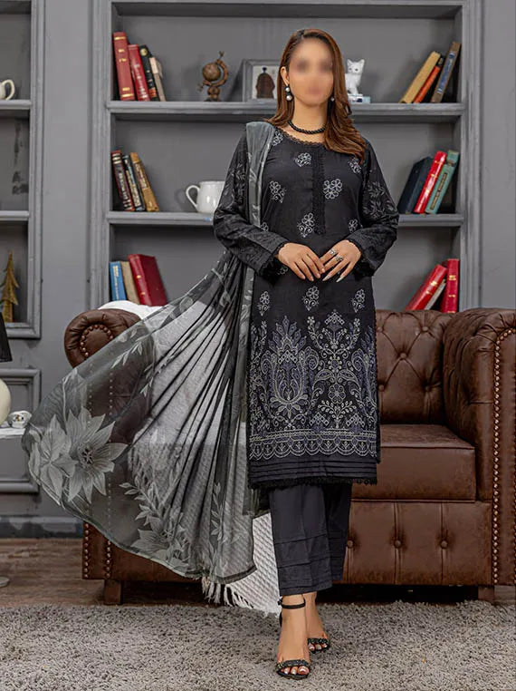 LAMHAY by Fantak Embroidered Staple Slub Collection 2025 (D-01)