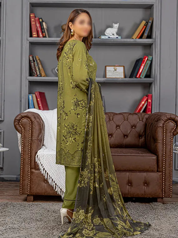LAMHAY by Fantak Embroidered Staple Slub Collection 2025 (D-02)