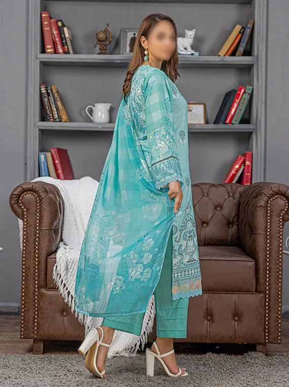 LAMHAY by Fantak Embroidered Staple Slub Collection 2025 (D-03)