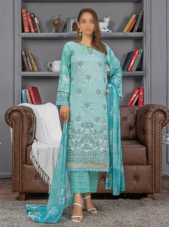 LAMHAY by Fantak Embroidered Staple Slub Collection 2025 (D-03)