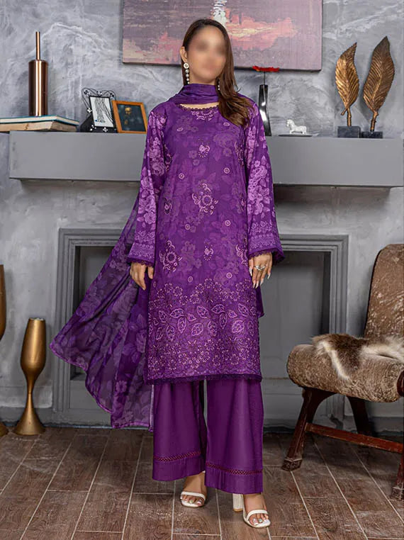 LAMHAY by Fantak Embroidered Staple Slub Collection 2025 (D-04)