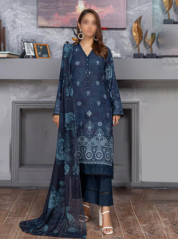 LAMHAY by Fantak Embroidered Staple Slub Collection 2025 (D-05)