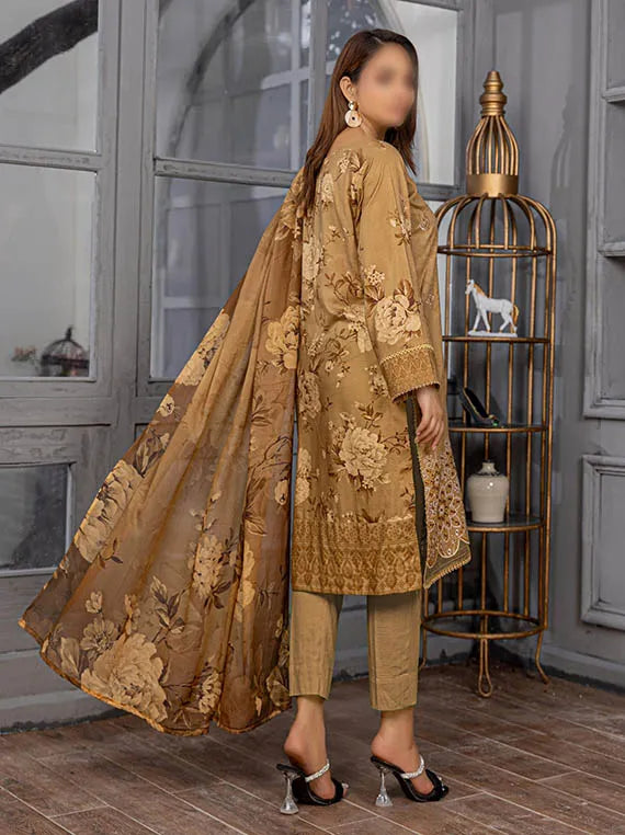 LAMHAY by Fantak Embroidered Staple Slub Collection 2025 (D-08)