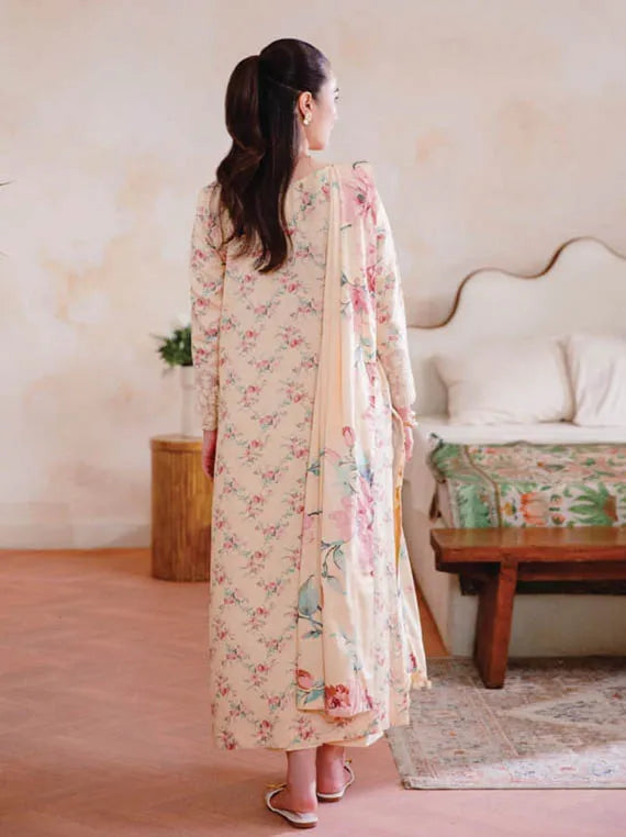 LAYLA Embroidered Printed Karandi Collection 2025 by HUM DUM (D-04)