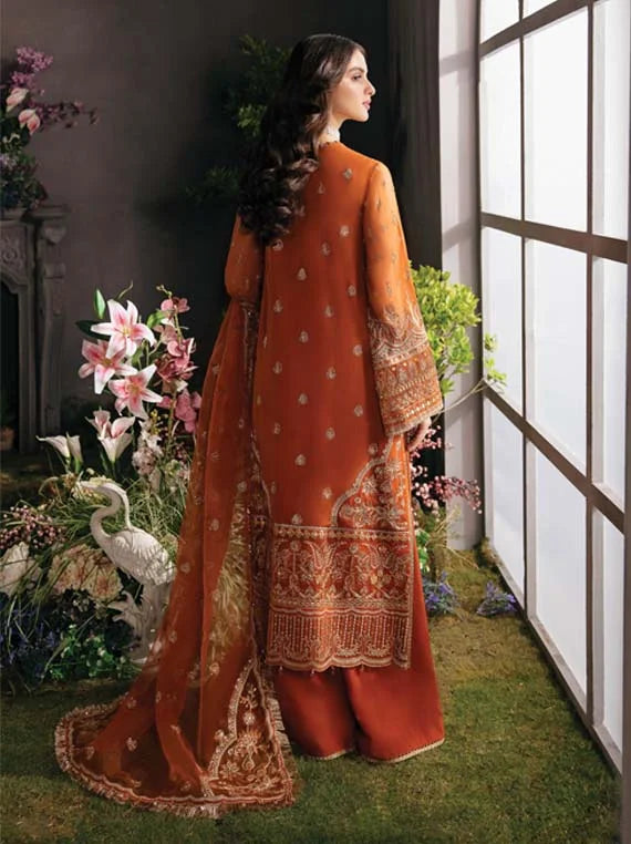 La Fushia By Afrozeh Luxury Formal Collection 2023 (07 Russet)