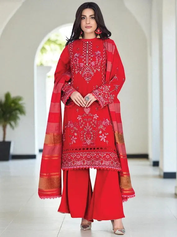 Laaj Embridered Zari Peach Collection 2025 By Wania (D-07)