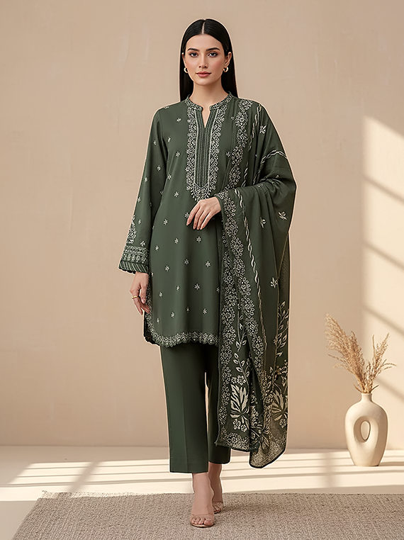 Lakhany Printed Cashmi Wool Collection 2025 (LG-RK-0068-B)