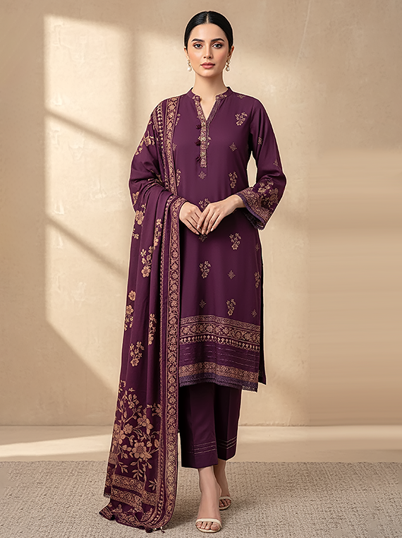 Lakhany Printed Cashmi Wool Collection 2025 (LG-RL-0315-C)