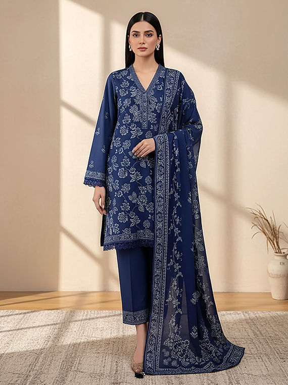 Lakhany Printed Cashmi Wool Collection 2025 (LG-RL-0317-B)