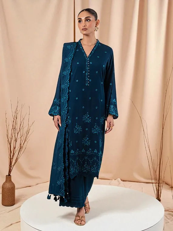 Lakhany Winter Embroidered Wool Collection 2025 (LG-RK-0057)