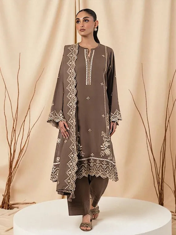 Lakhany Winter Embroidered Wool Collection 2025 (LG-UB-0193)