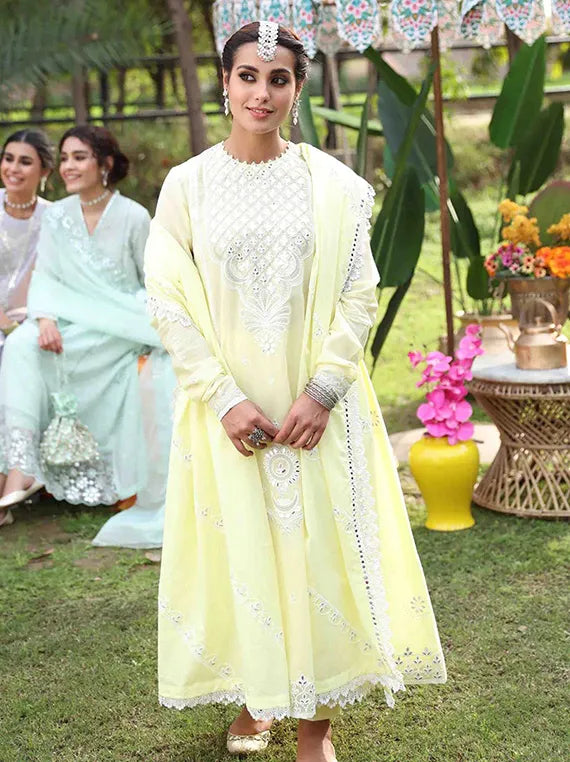 Lawn Reverie UnStitched Collection 2025 (08-CANARY TALE)