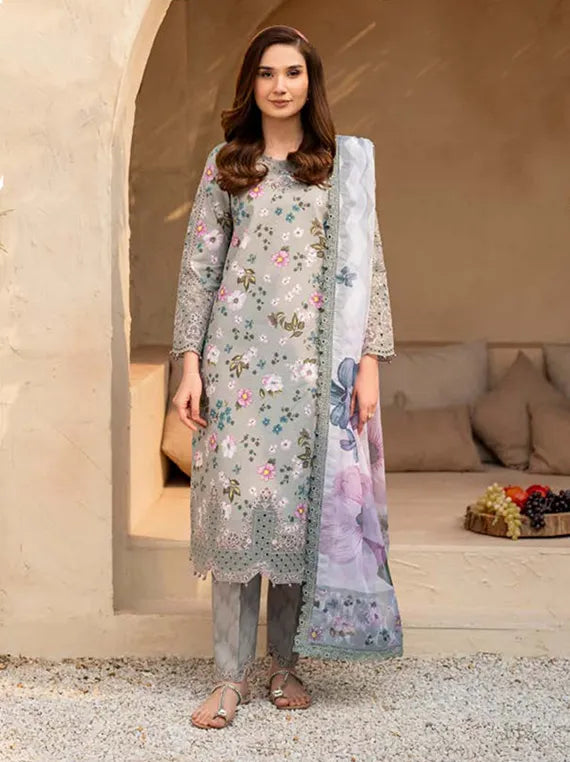 Leyana Lawn Collection 2025 by Alizeh (02-Cinder)