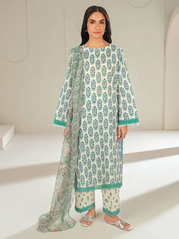 Lime Light Cambric Printed Collection 2025 (U4222 OFF WHITE)