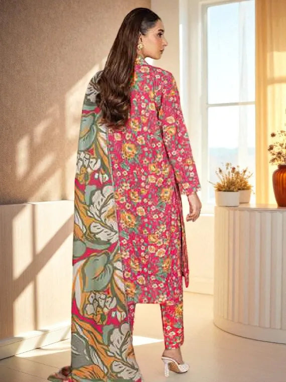 Lime Light Winter Khaddar Collection 2025 (U3658 RED)