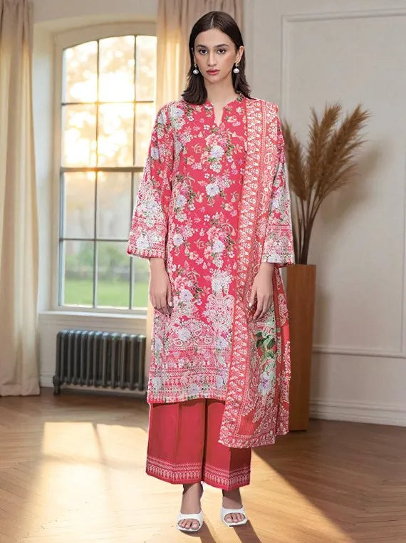Lime Light Winter Khaddar Collection 2025 (U3786 RED)