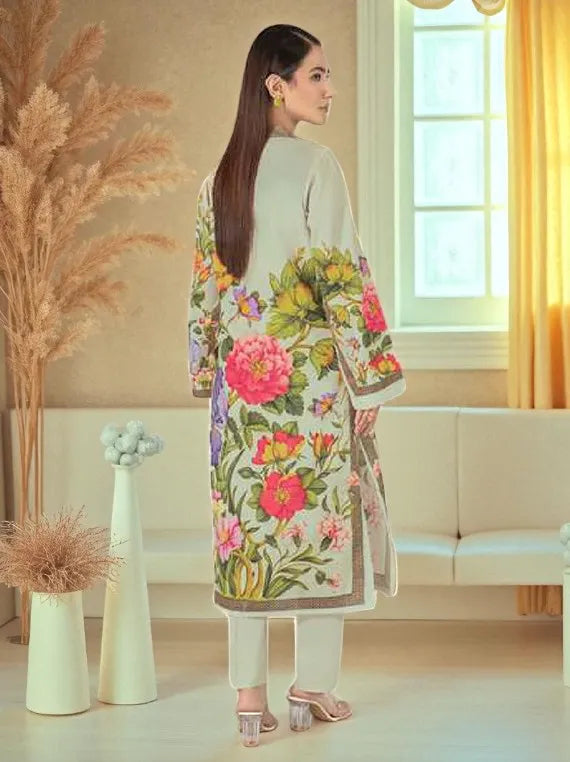Lime Light Winter Khaddar Collection 2025 (U3812 BEIGE)