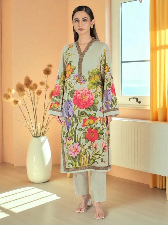 Lime Light Winter Khaddar Collection 2025 (U3812 BEIGE)