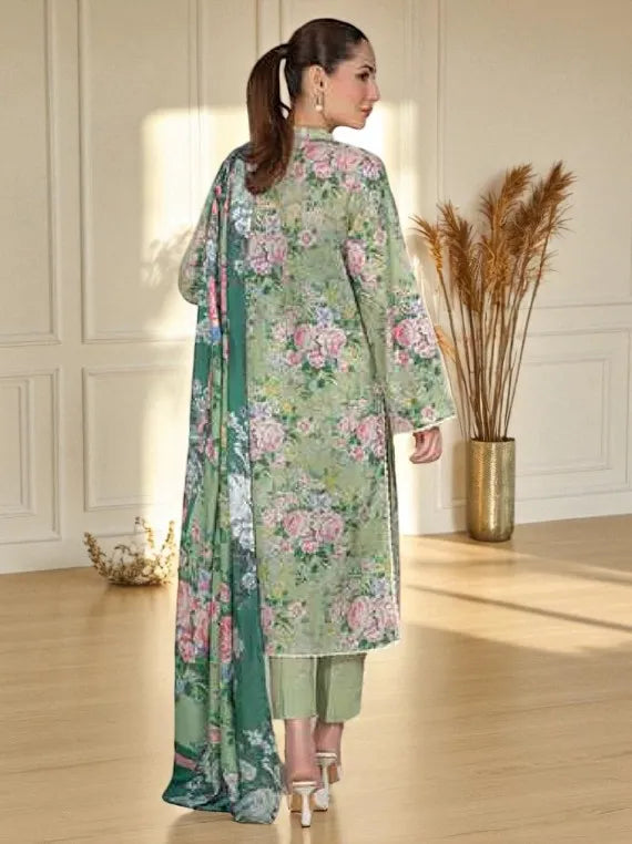 Lime Light Winter Khaddar Collection 2025 (U3841 GREEN)