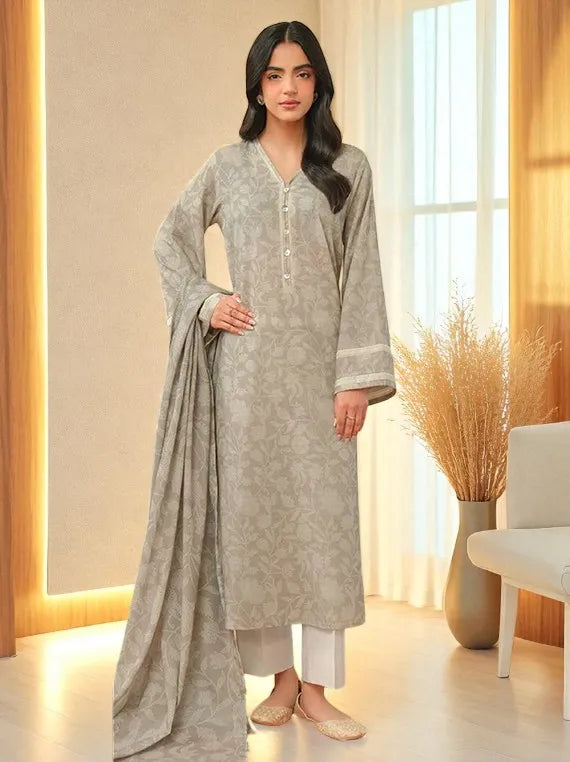 Lime Light Winter Khaddar Collection 2025 (U4281 BEIGE)