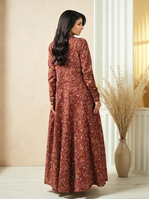 Lime Light Winter Khaddar Collection 2025 (U4512 ORANGE)