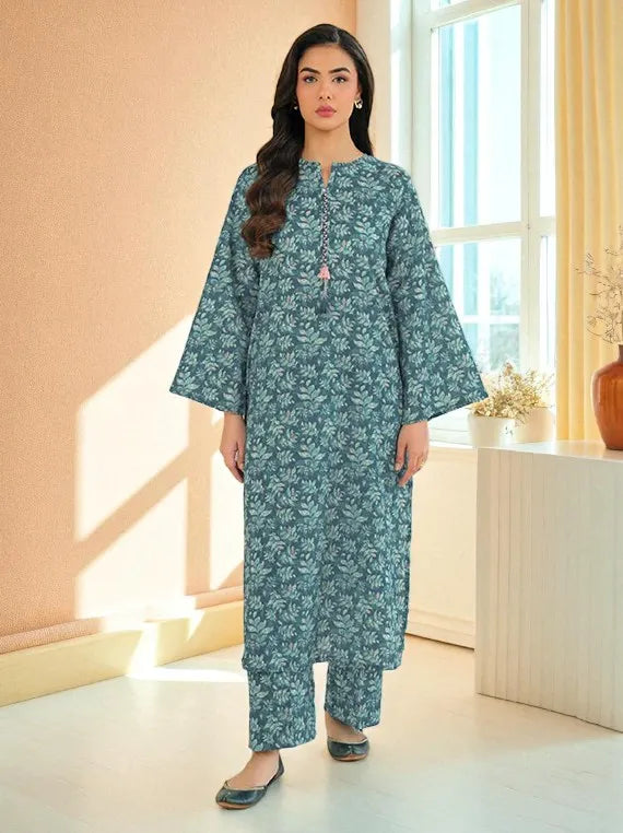 Lime Light Winter Khaddar Collection 2025 (U4549 BLUE)