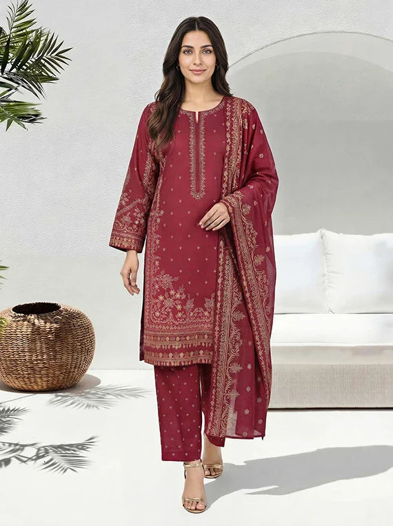 Limelight Printed Summer Lawn Collection 2026 (u4587 Plum)