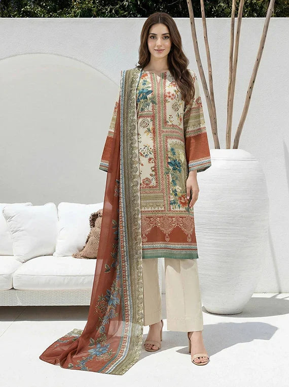 Limelight Printed Summer Lawn Collection 2026 (u4707 Maroon)