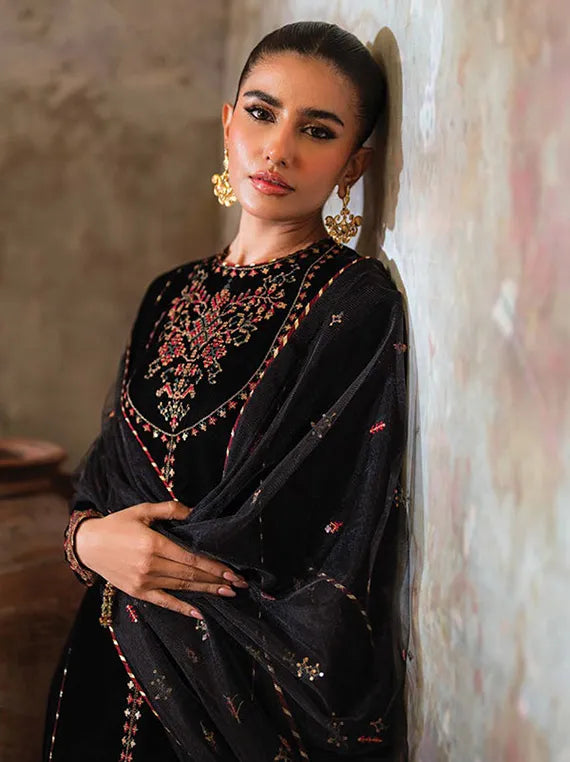 Luxe Festive Embroidered Chiffon Collection 2026 (D-05 Perin)