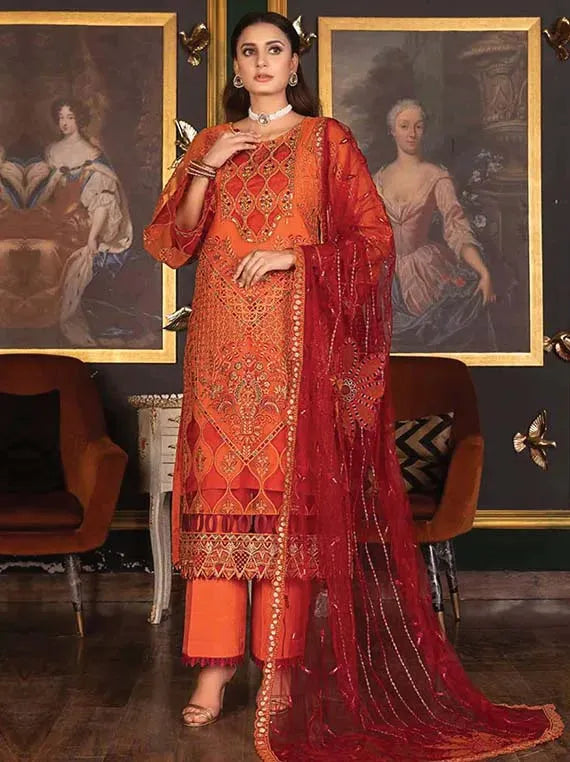 Luxe Festive Embroidered Chiffon Collection 2026 (JE24-034)