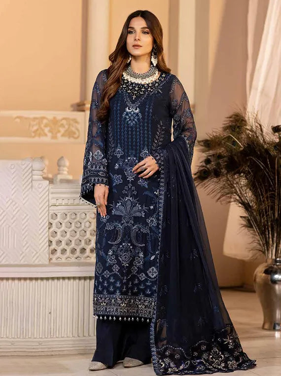 Luxe Festive Embroidered Chiffon Collection 2026 (LCZ-302)
