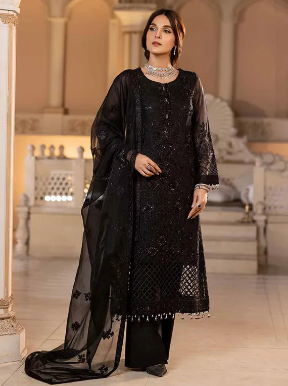 Luxe Festive Embroidered Chiffon Collection 2026 (LCZ-308)